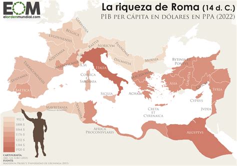 El mapa de la riqueza en el Imperio romano - Mapas de El Orden Mundial ...