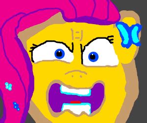 Yelling Fluttershy - Drawception