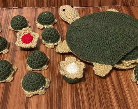 Crochet Turtle Memory Game - Etsy