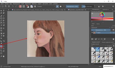 Как в Krita подрезать изображение