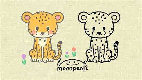 Cheetah Cub Drawing at GetDrawings | Free download