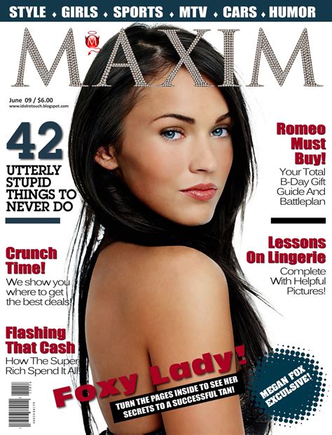 Big Magazine Cover | Maxim magazine, Maxim magazine covers, Megan fox