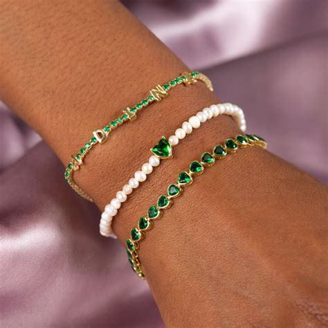 Bezel Heart Tennis Bracelet