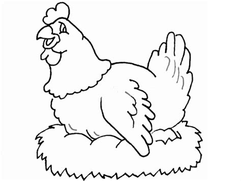 Hen Coloring Page - Coloring Home