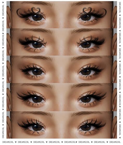 Ресницы | 3D LASHES VER. 7 by DreamGirl - Женские аксессуары для Sims 4 ...