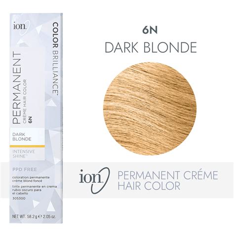 Ion 6N Dark Blonde Permanent Creme Hair Color by Color Brilliance ...