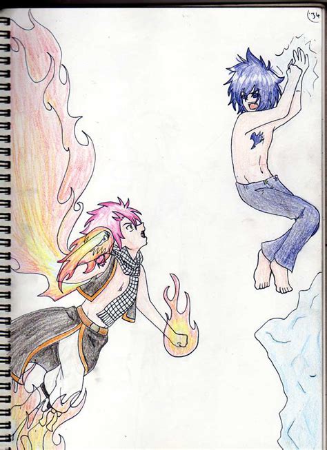 Natsu VS Gray by Saaiie on DeviantArt