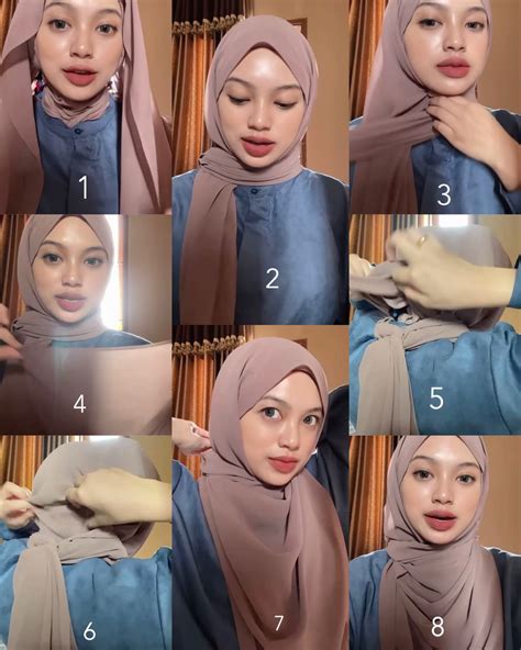 tutorial hijab pashmina simple