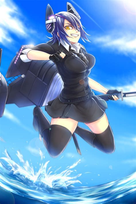 anime, Kantai Collection, skirt, Tenryuu (KanColle) HD Phone Wallpaper