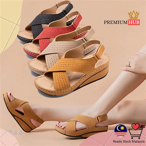 Sandal Selipar Wanita Ladies Wedges SD-4012 have Big size/saiz besar ...