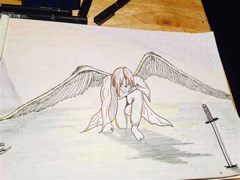 Fallen Angel Sketch by JackJohns on Newgrounds