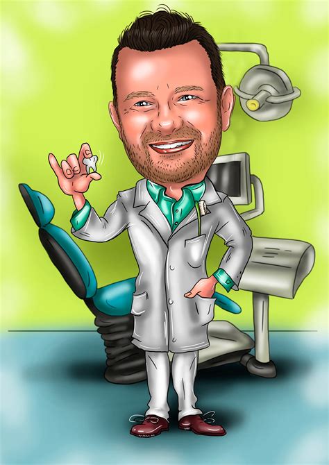Dental Technologist Gift Custom Caricature Portrait From | Etsy