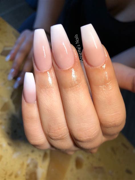 Pink And White Acrylic Nails