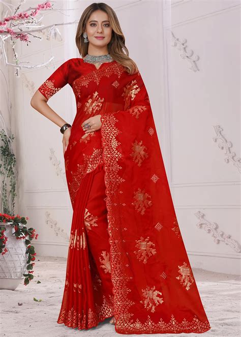saree red color 9