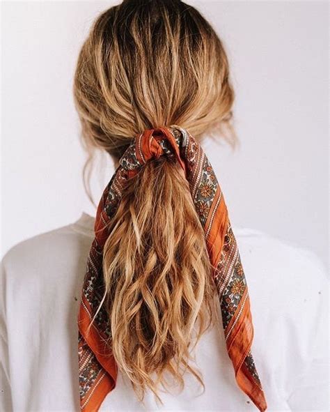 21 Pretty Ways To Wear A Scarf In Your Hair | Hair styles, Long hair ...