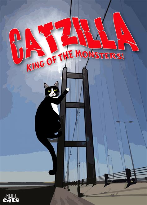 Catzilla poster print – hullcats.com