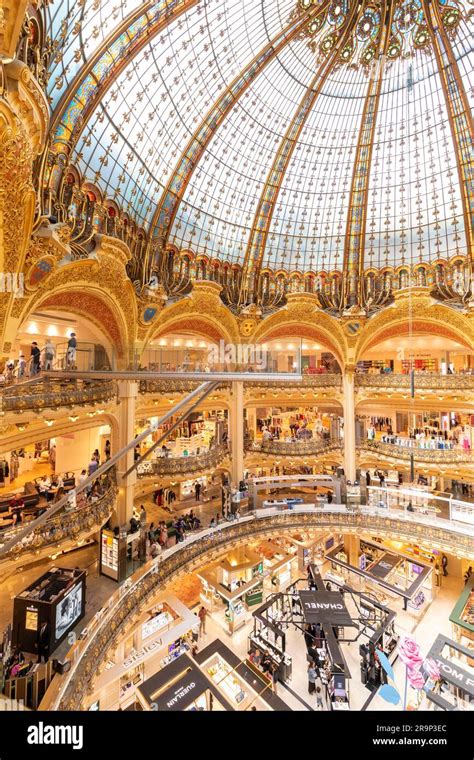 Interior of Galeries Lafayette, Paris, France, Western Europe Stock ...