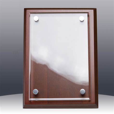 woodgrain plaque clear acrylic mm