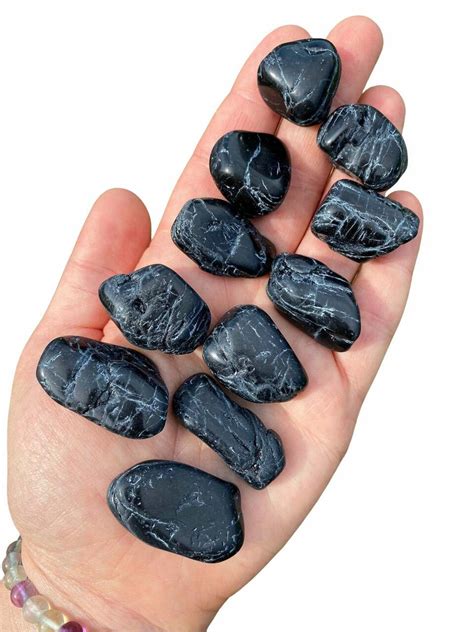 Tumbled Black Tourmaline - Black Tourmaline Tumbled Stone - Grade B ...