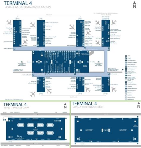 Phoenix airport terminal 4 map - Ontheworldmap.com