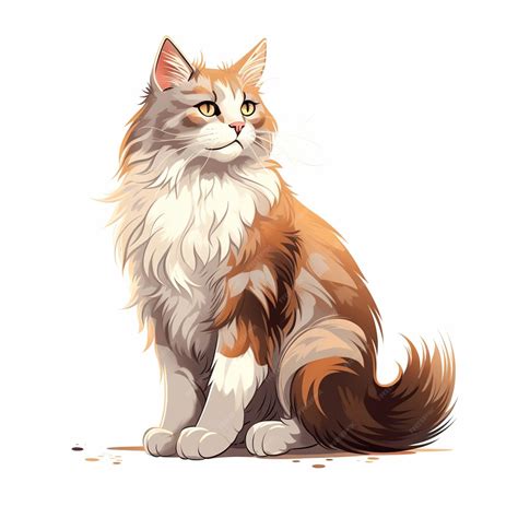 Norwegian Forest Cat Vector | Premium AI-generated vector