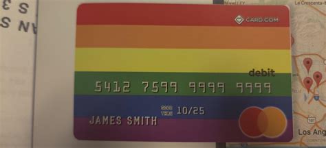 Got my gay pride MasterCard debit card today. Whoohooo! Love it! This
