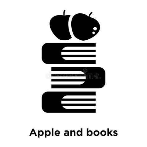 Apple and Books Icon Vector Isolated on White Background, Logo C Stock ...