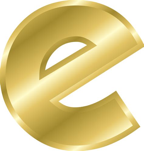 Golden Letter E