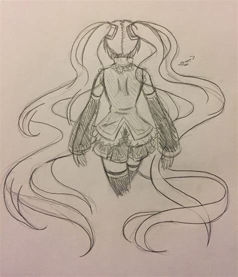 Hatsune Miku Sketch at PaintingValley.com | Explore collection of ...