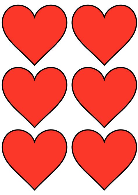 Red Printable Hearts