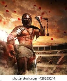 Brutal Gladiator On Coliseum Victory Field Stock Photo (Edit Now) 447106360