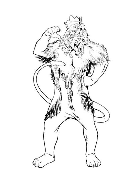 Wizard Of Oz Coloring Pages Lion Wearing A Crown - Free Printable ...