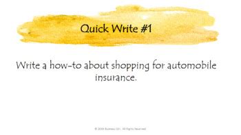 personal finance quick writes writing prompts  business girl