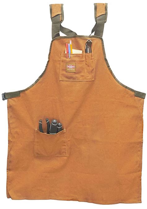 BUCKET BOSS Tool Apron: Canvas, Carpentry, 3 Pockets, Padded, Up to 52
