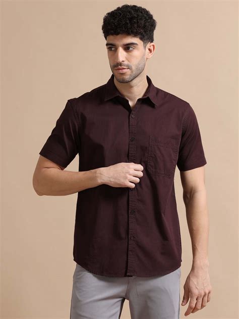 shop english walnut cotton  shirt  men