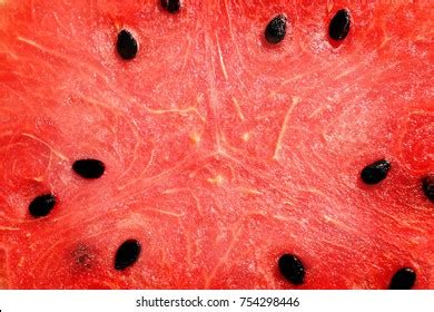 Close Inside Watermelon Red Surface Black Stock Photo 754298446 ...