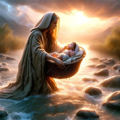 Premium Photo | Moses mother saving his life 5