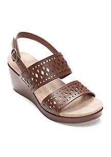 Kim Rogers® Astelle Sandals | Kim rogers, Sandals, Low heel wedges