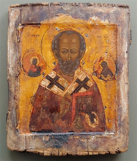 17 век. Святой Николай Угодник, икона, двойной ковчег купить по низким ...