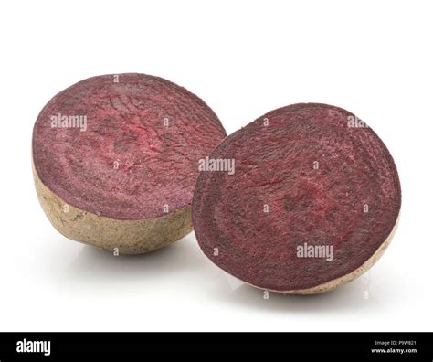 beetroot raw red beet isolated  white background  bulb cut