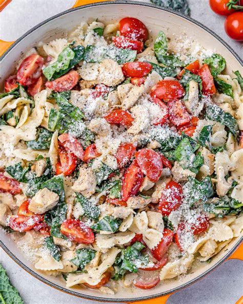 Delicious Creamy Chicken Kale Pasta - Healthy Fitness Meals