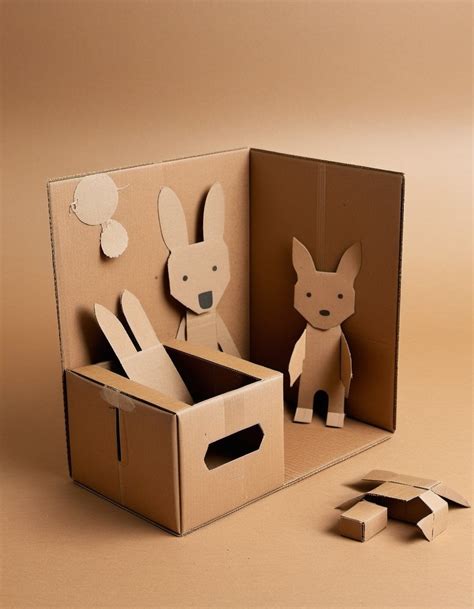 Playful Cardboard Crafts Image | Stable Diffusion Online