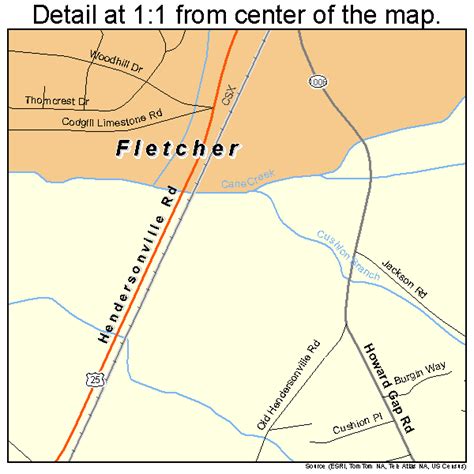 Fletcher North Carolina Street Map 3723760