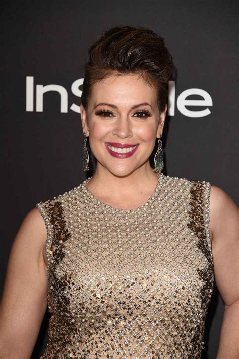 Alyssa Milano InStyle and Warner Bros 2015 Golden Globes Party
