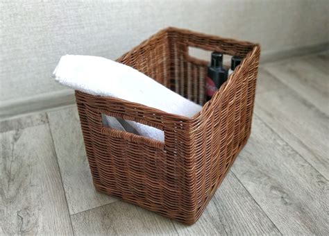 Корзина плетеная для хранения Корзина для стеллажа – заказать на ...