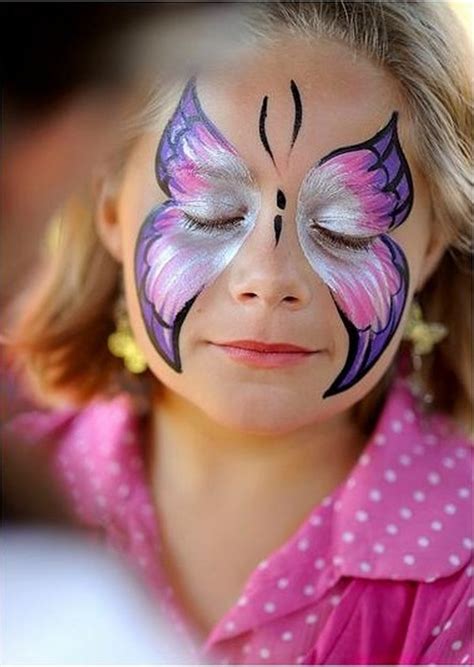 Simple Butterfly Face Painting