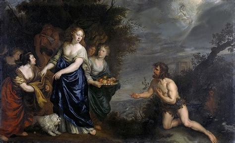 Иоахим фон Сандрарт -- Одиссей и Навсикая, 1630 - 1688 (картина ...