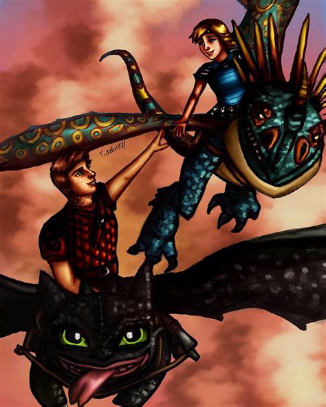 How To Train Your Dragon 2 Astrid And Stormfly Drawing