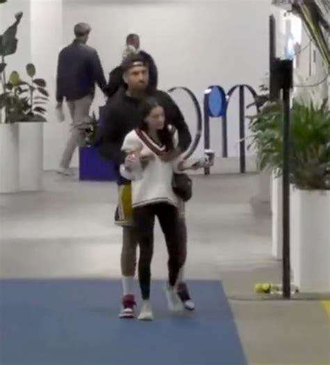 fans spot nick kyrgios fondling girlfriends boobs  public