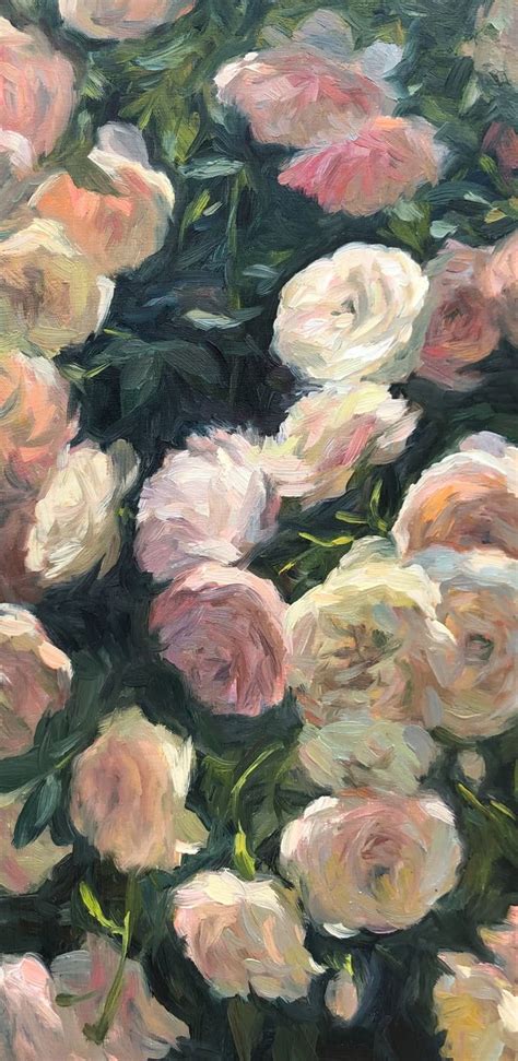 original floral paintings completed  life  heather ihn martin